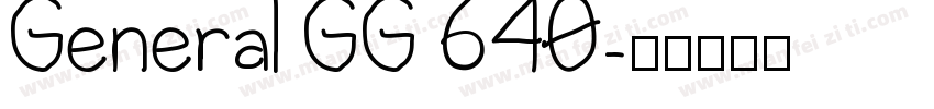 General GG 640字体转换